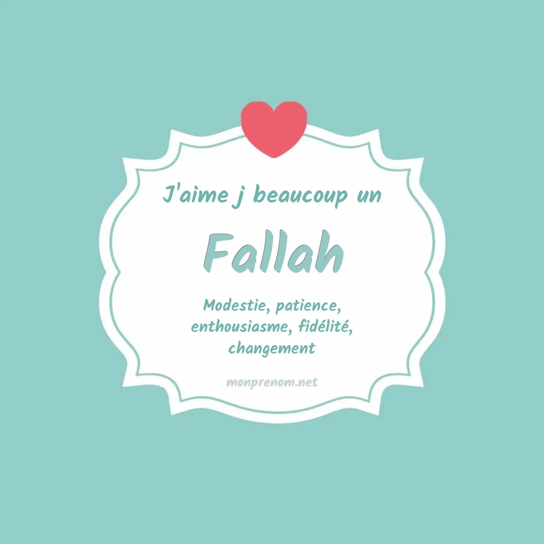 J'aime beaucoup Fallah