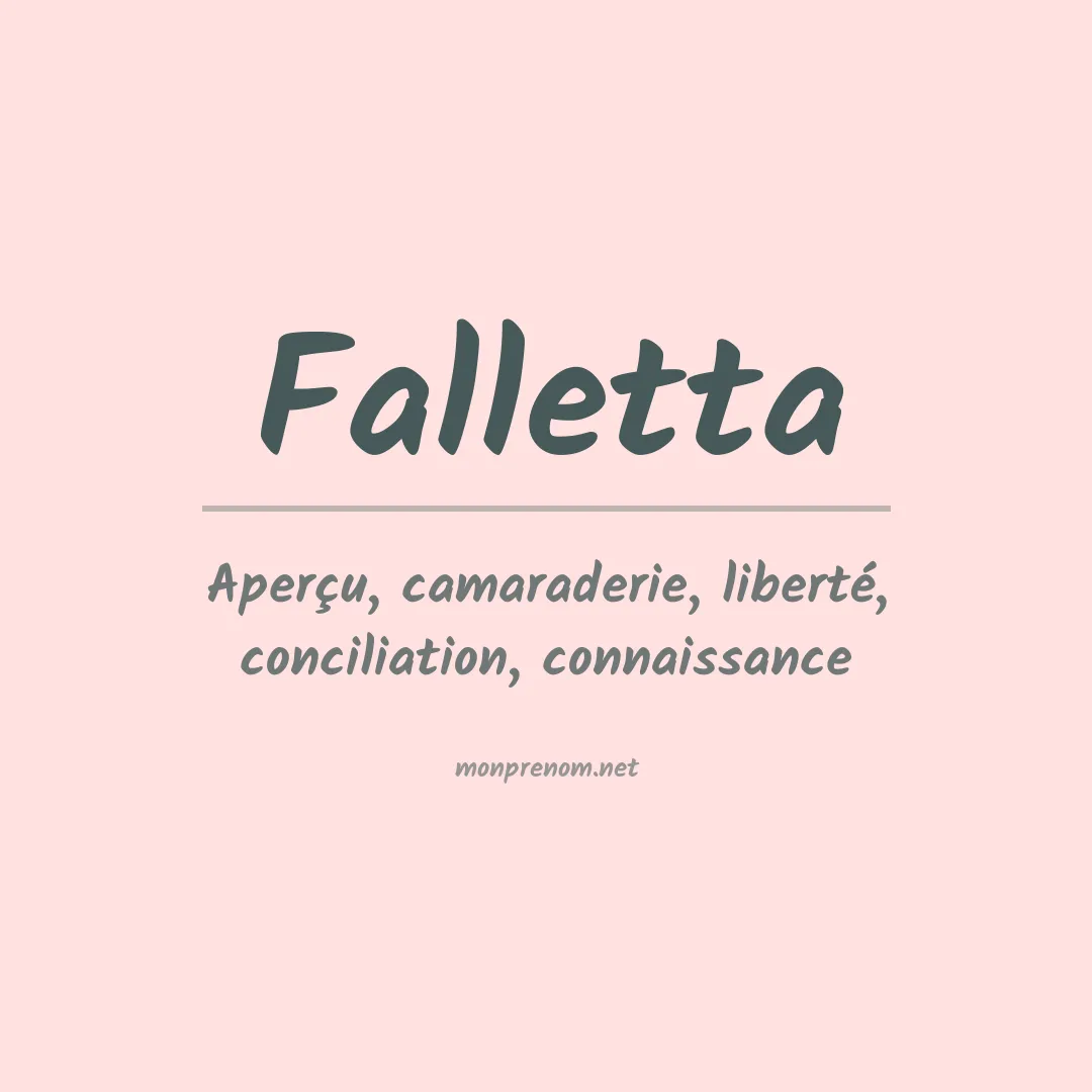 Prénom Falletta