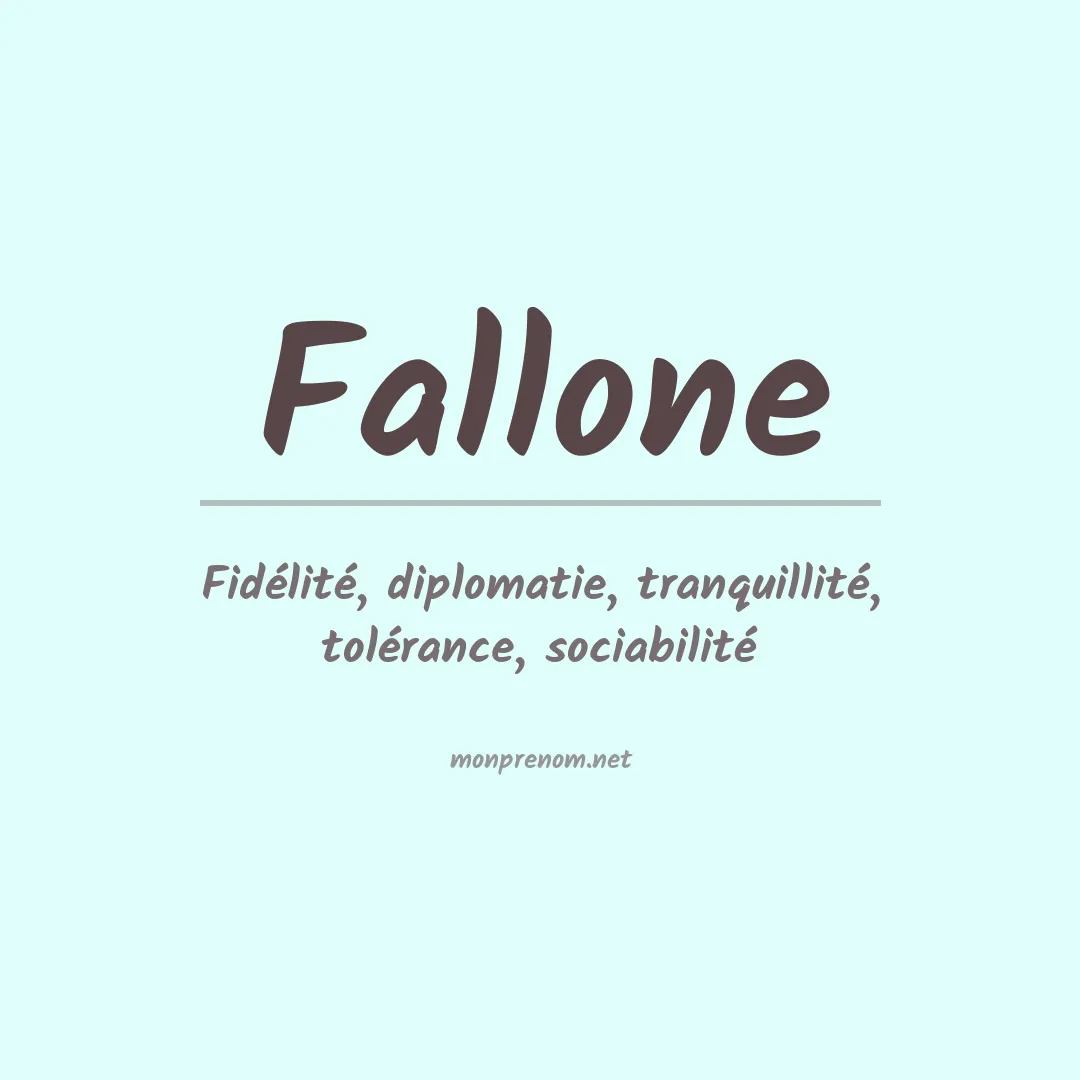 Prénom Fallone
