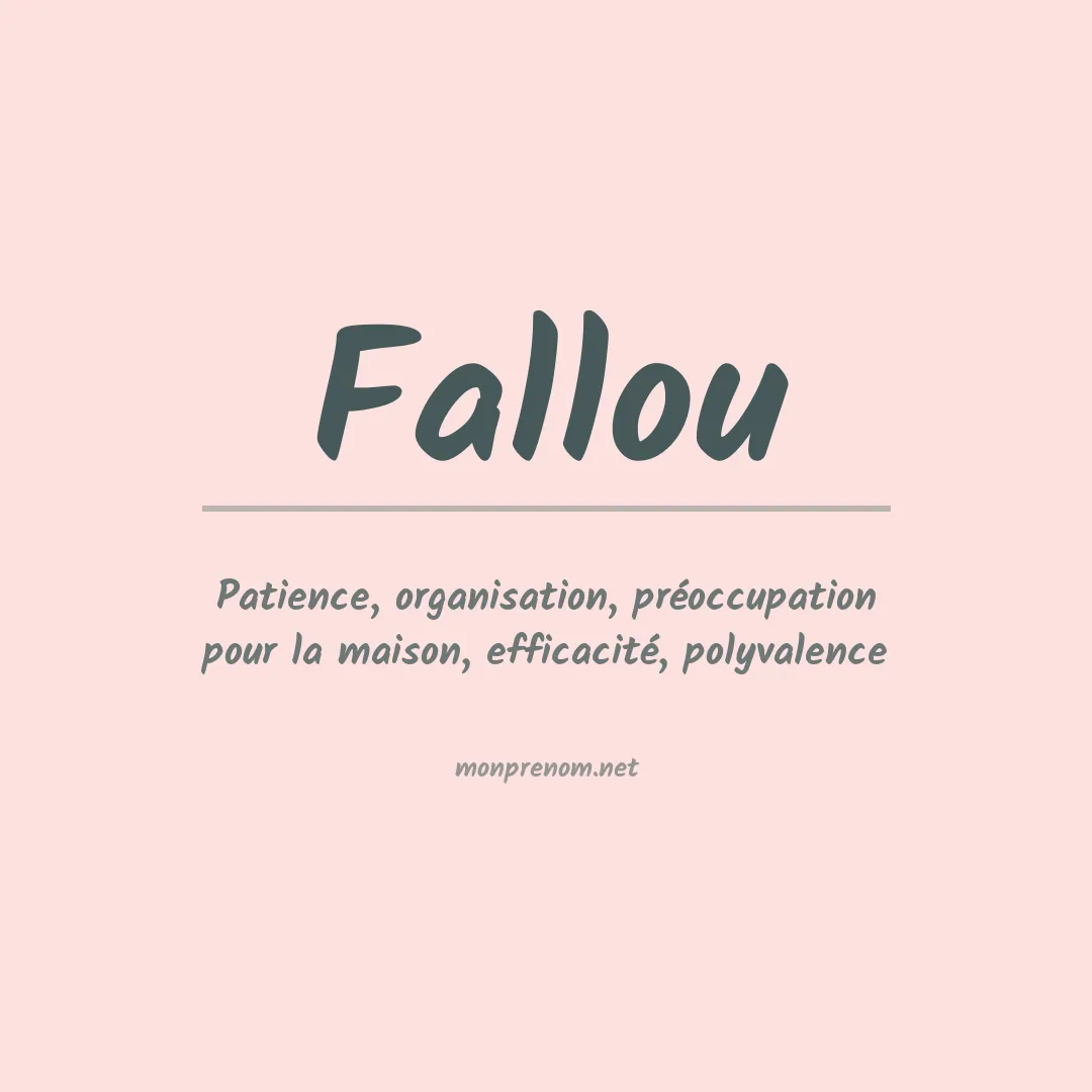 Prénom Fallou