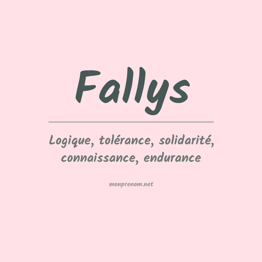 Signification du prénom Fallys