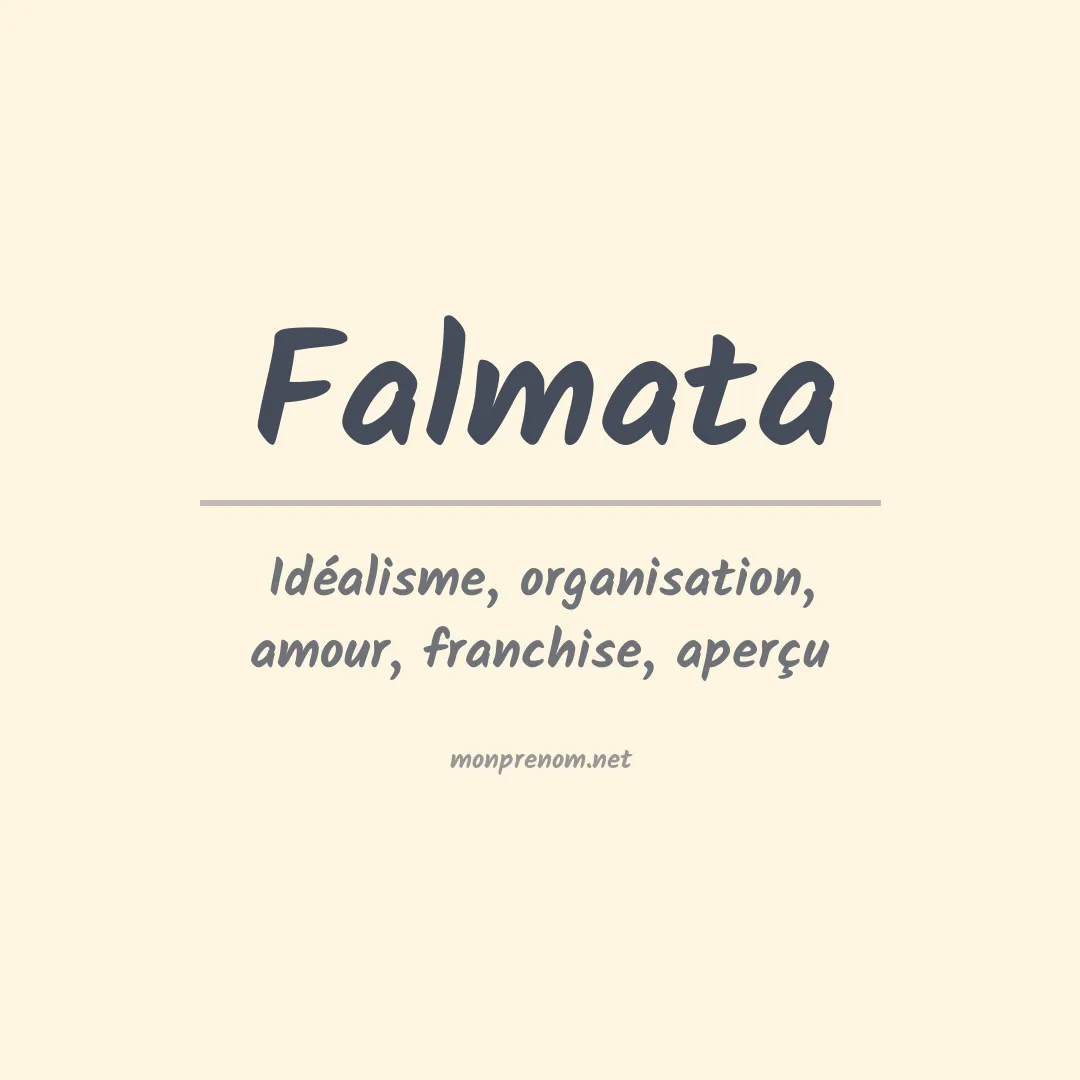 Signification du prénom Falmata