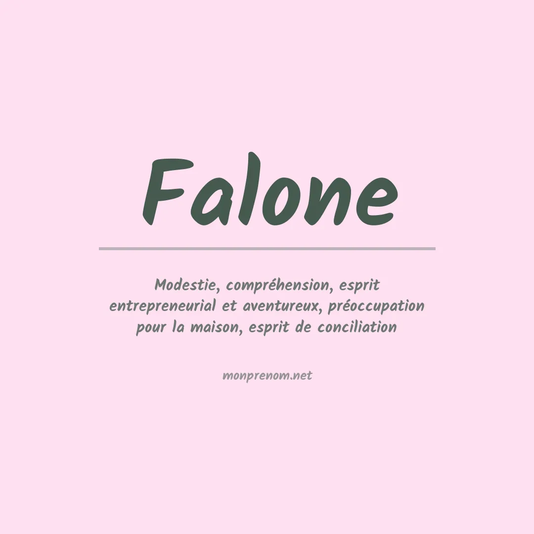 Prénom Falone