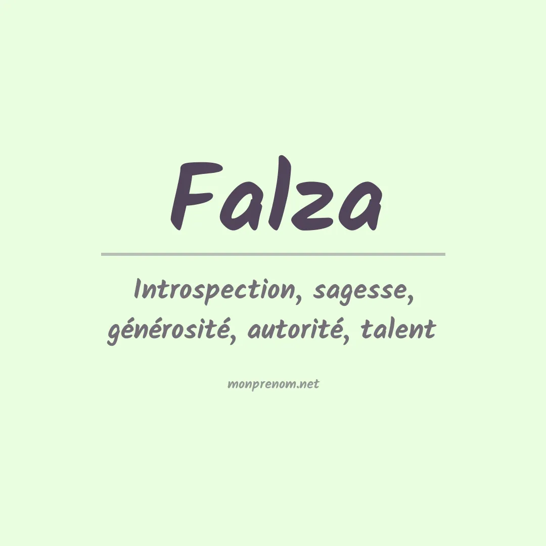 Signification du prénom Falza