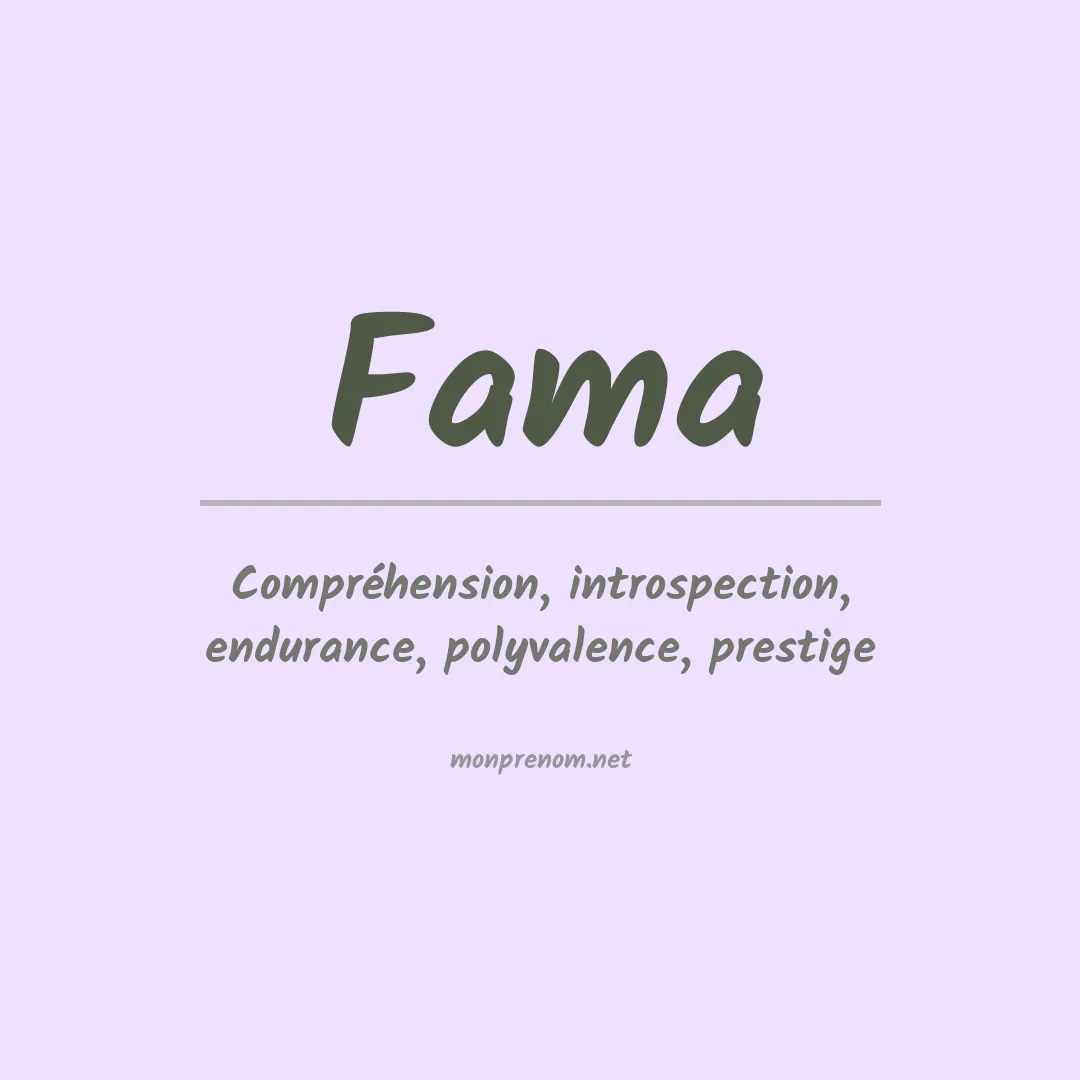 Prénom Fama