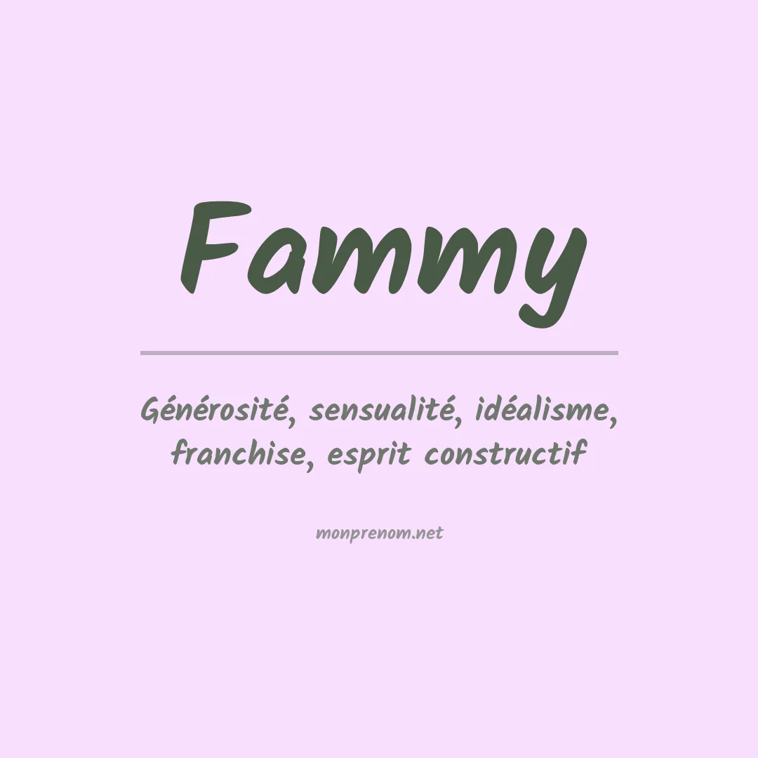 Signification du prénom Fammy