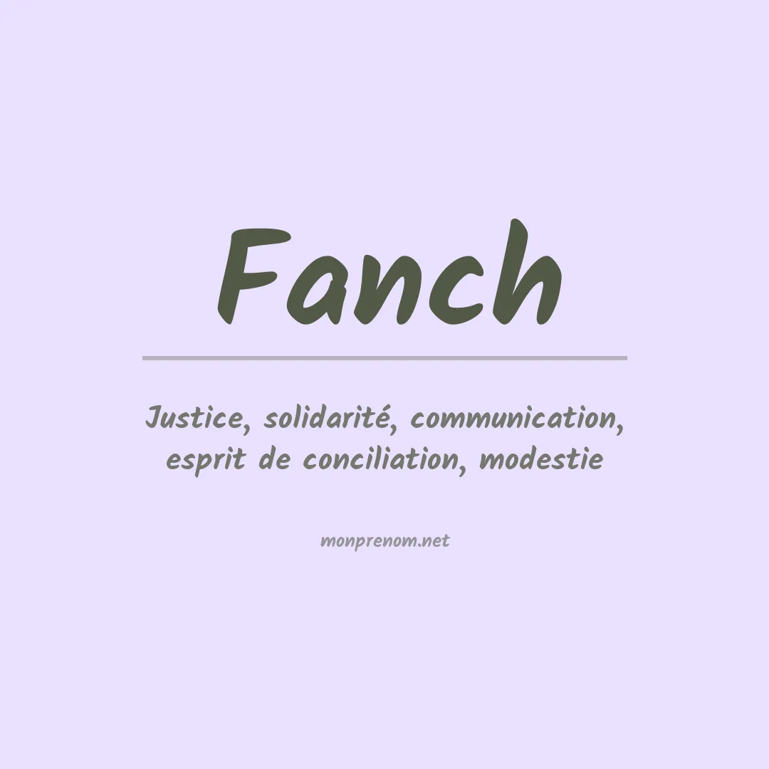 Signification du prénom Fanch