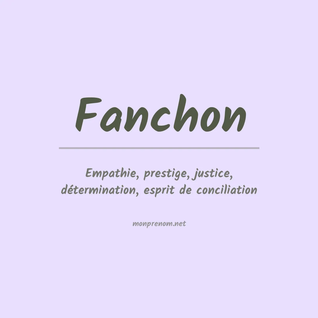 Signification du prénom Fanchon