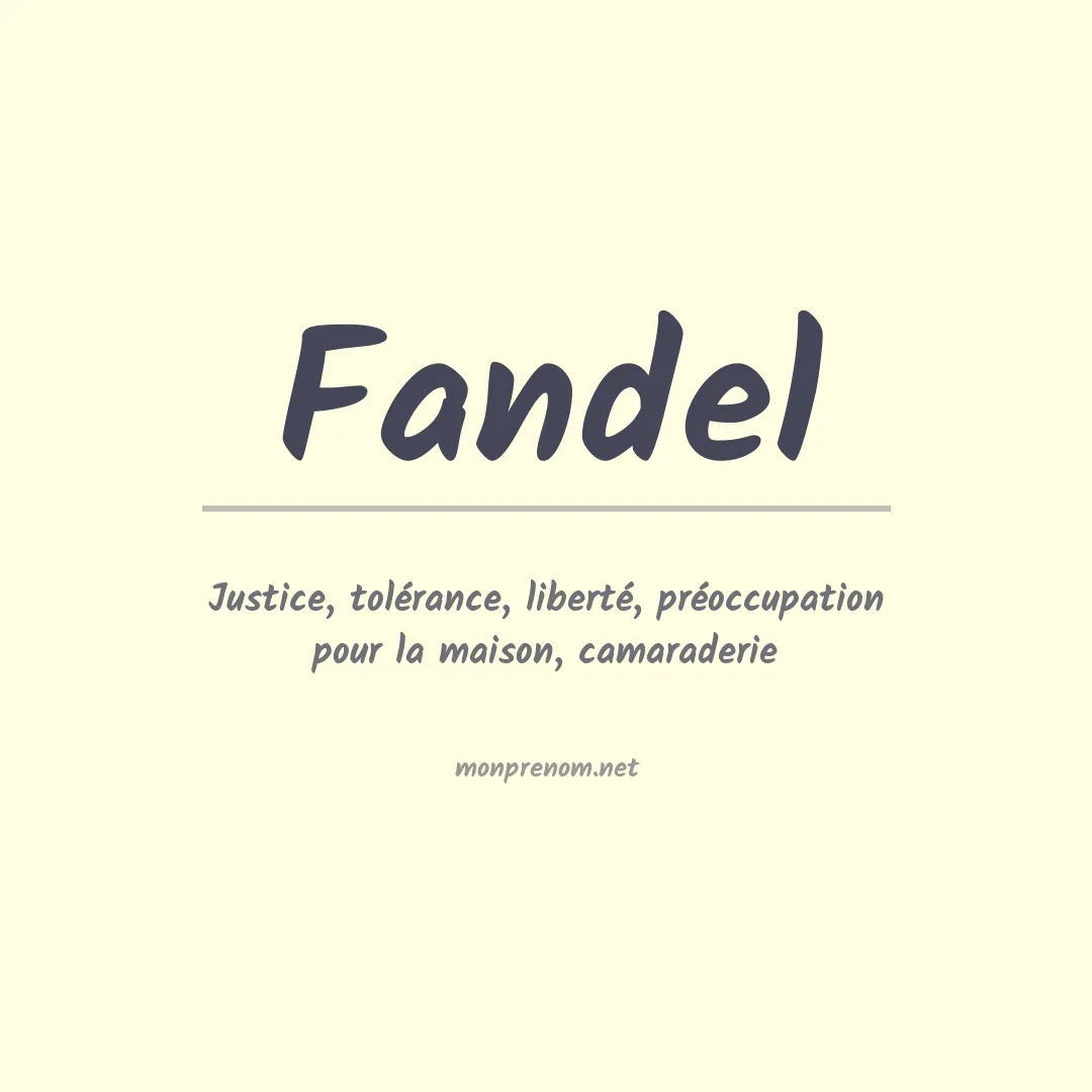 Prénom Fandel