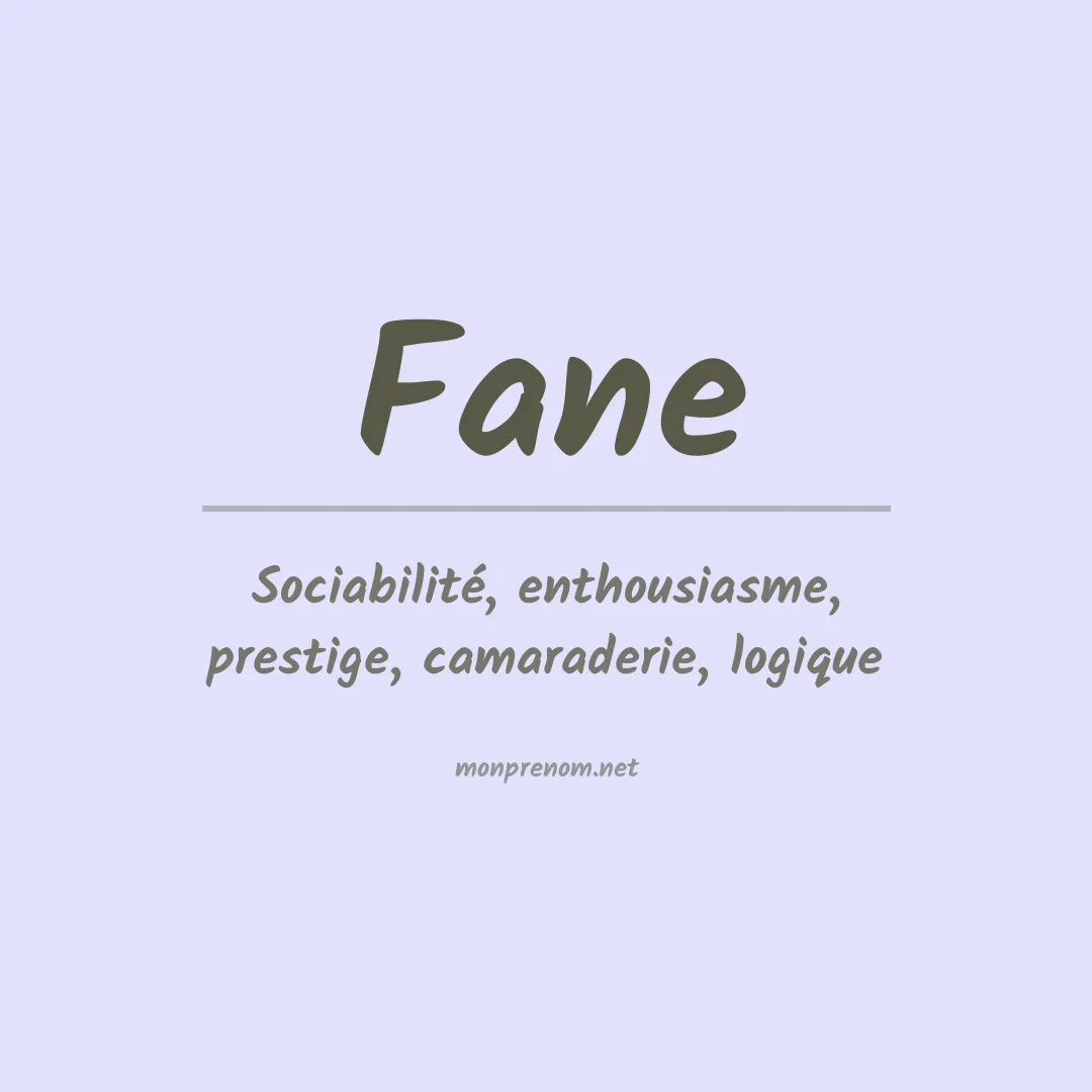Prénom Fane