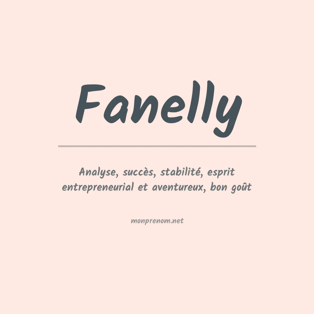 Signification du prénom Fanelly