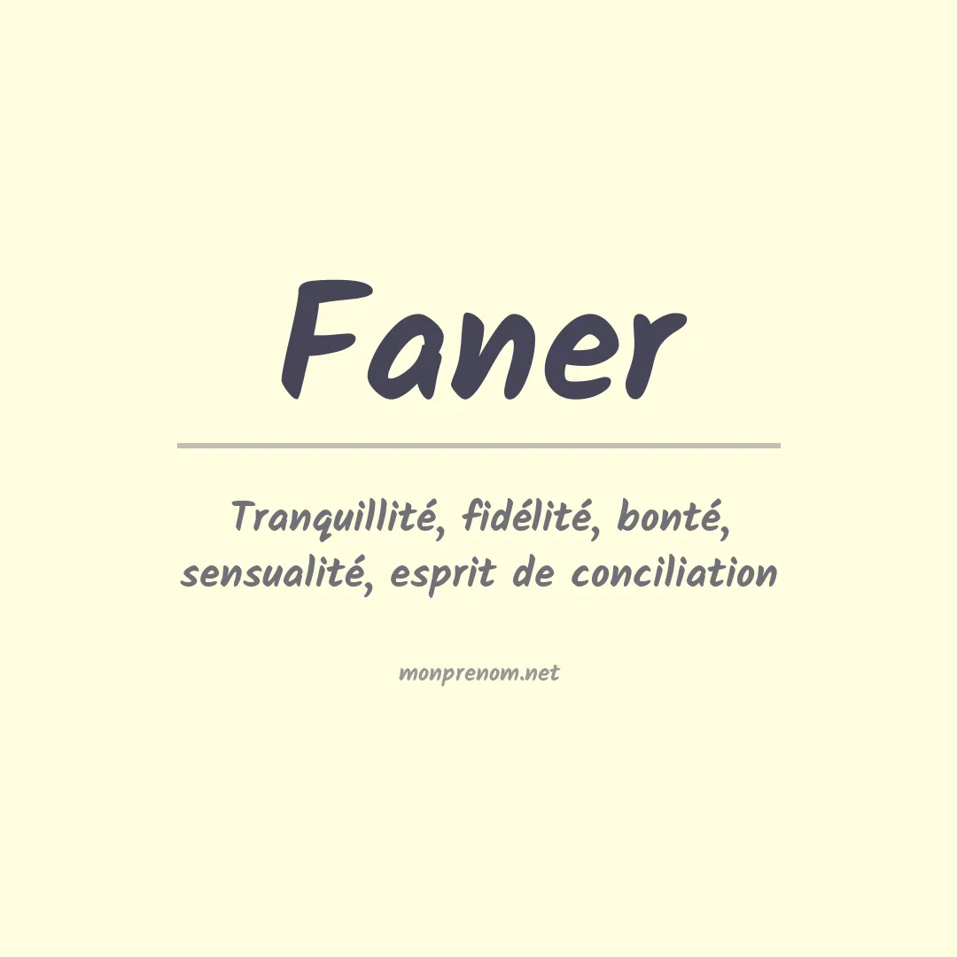 Prénom Faner