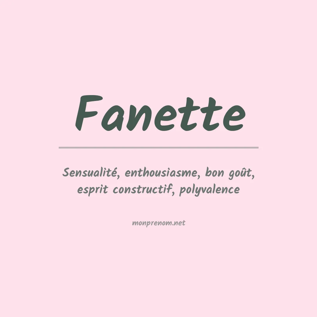 Signification du prénom Fanette