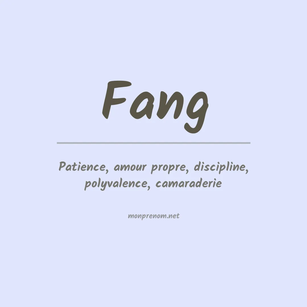 Prénom Fang