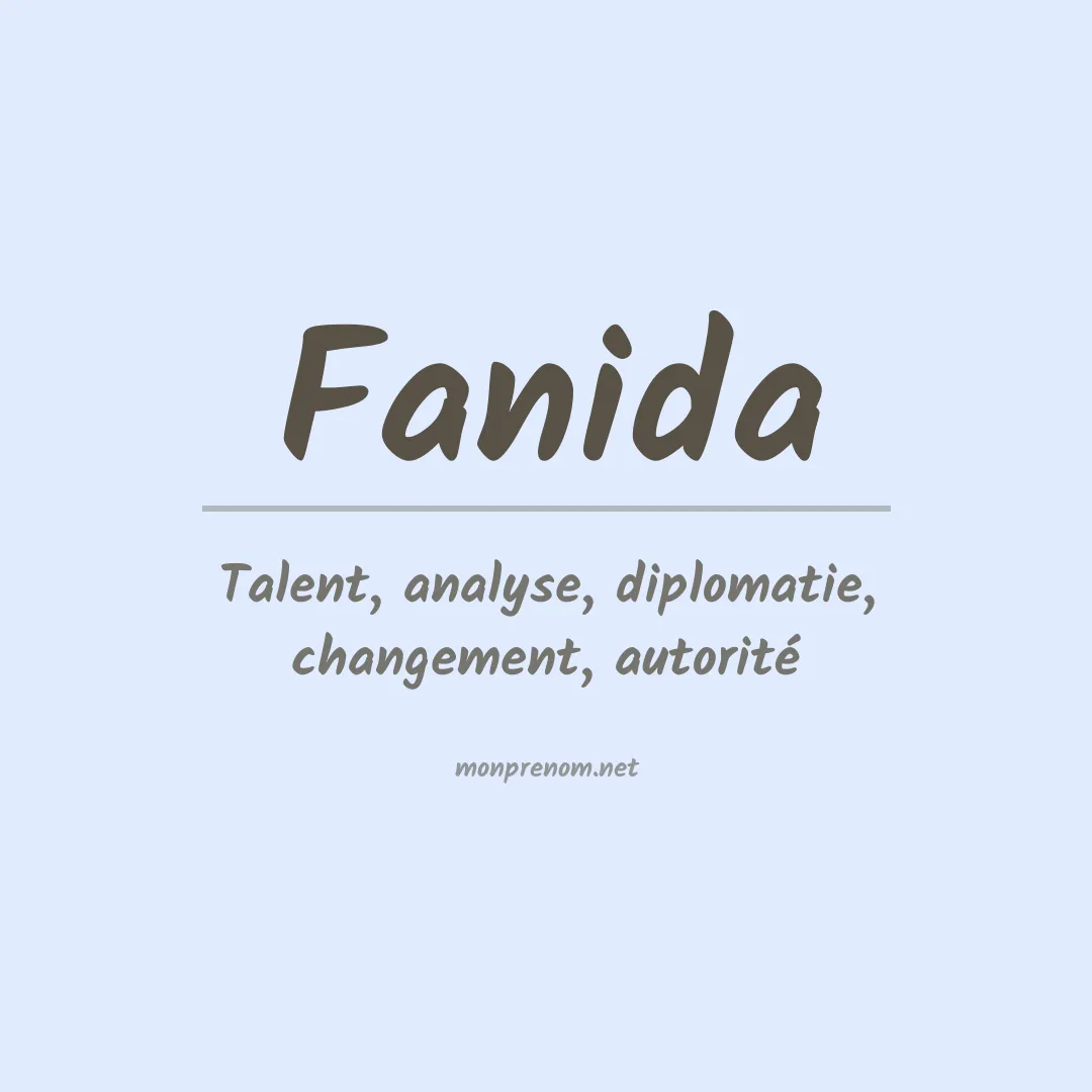 Signification du prénom Fanida