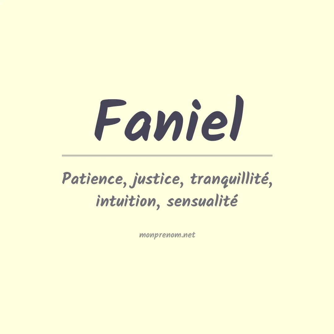 Prénom Faniel
