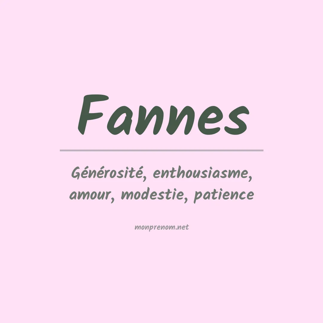 Signification du prénom Fannes