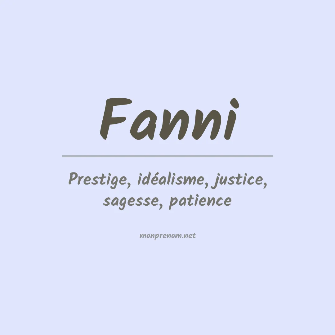 Prénom Fanni