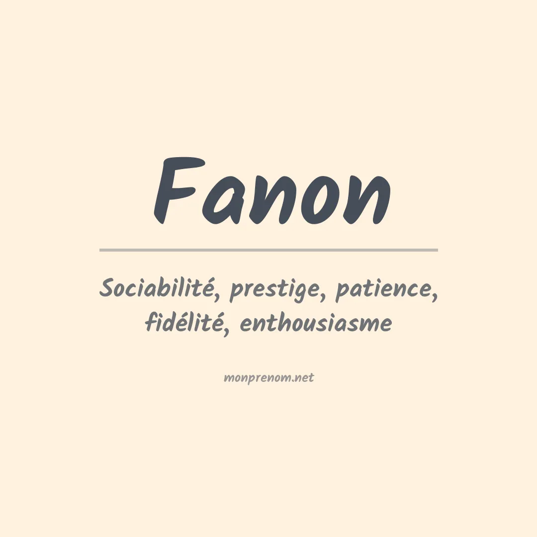 Signification du prénom Fanon