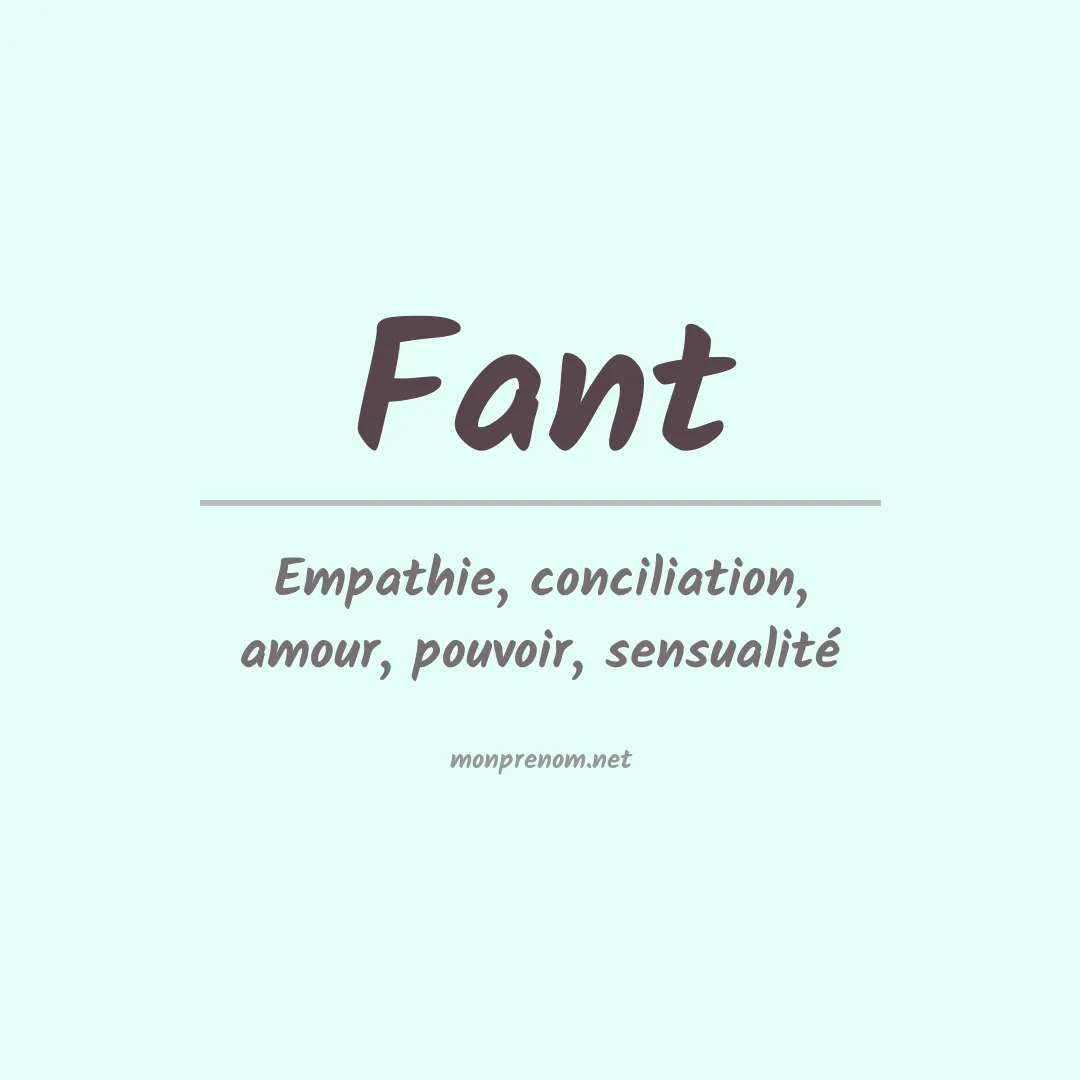 Prénom Fant