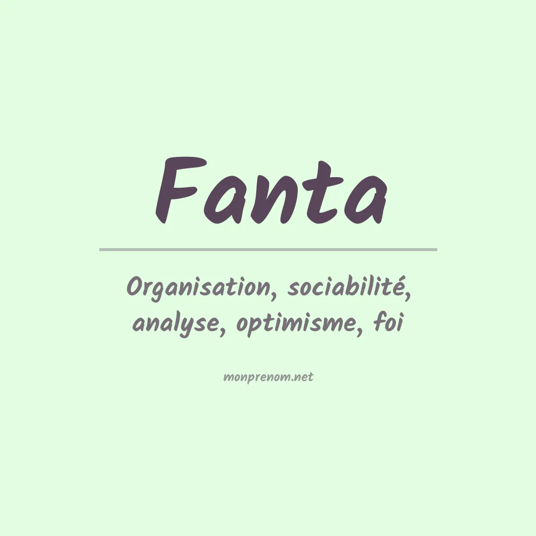 Prénom Fanta