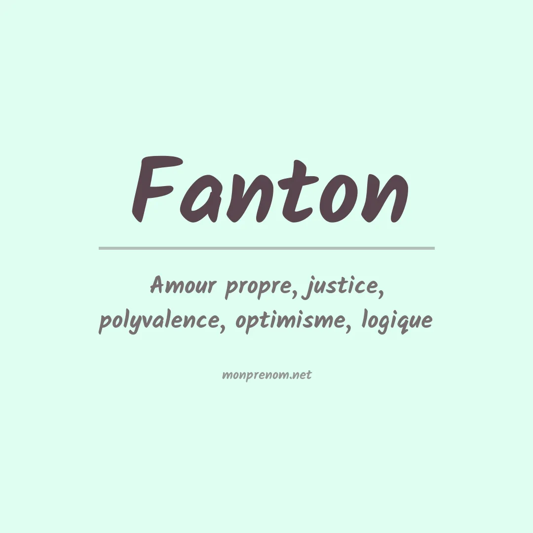 Prénom Fanton