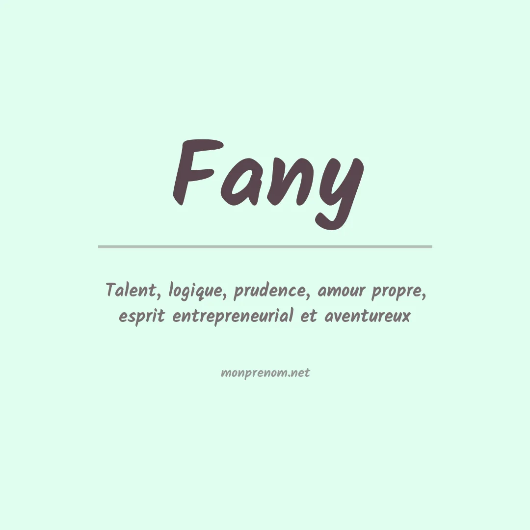 Prénom Fany
