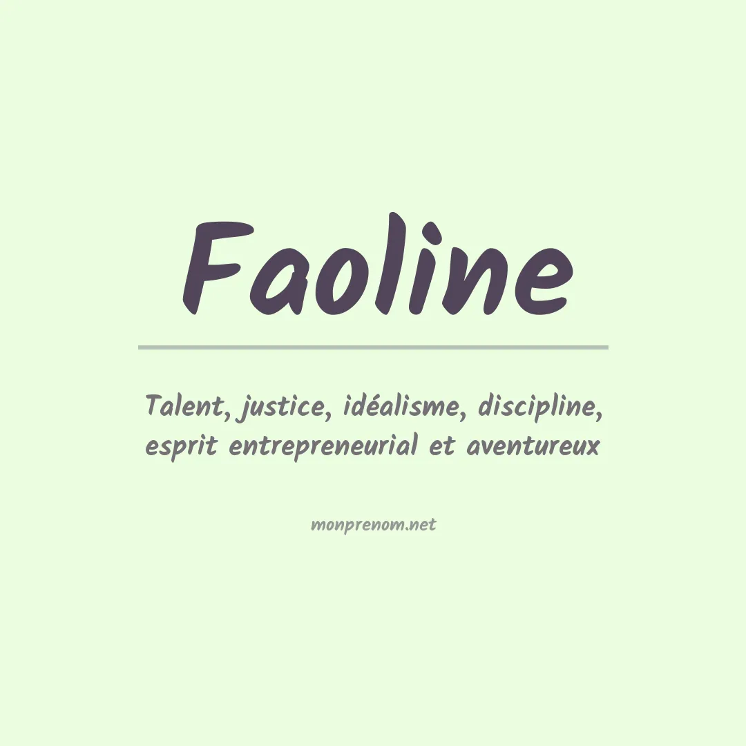 Signification du prénom Faoline