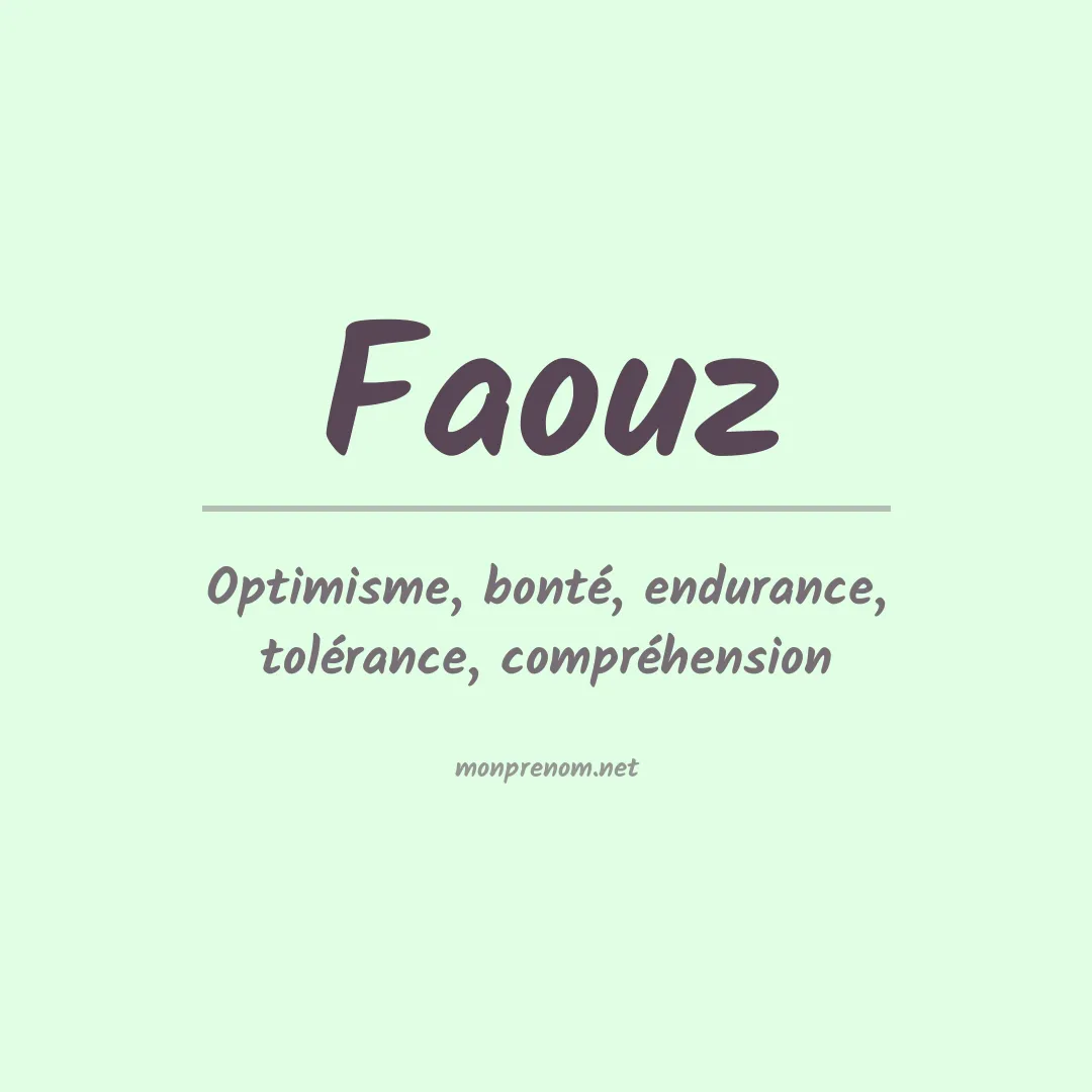 Signification du prénom Faouz