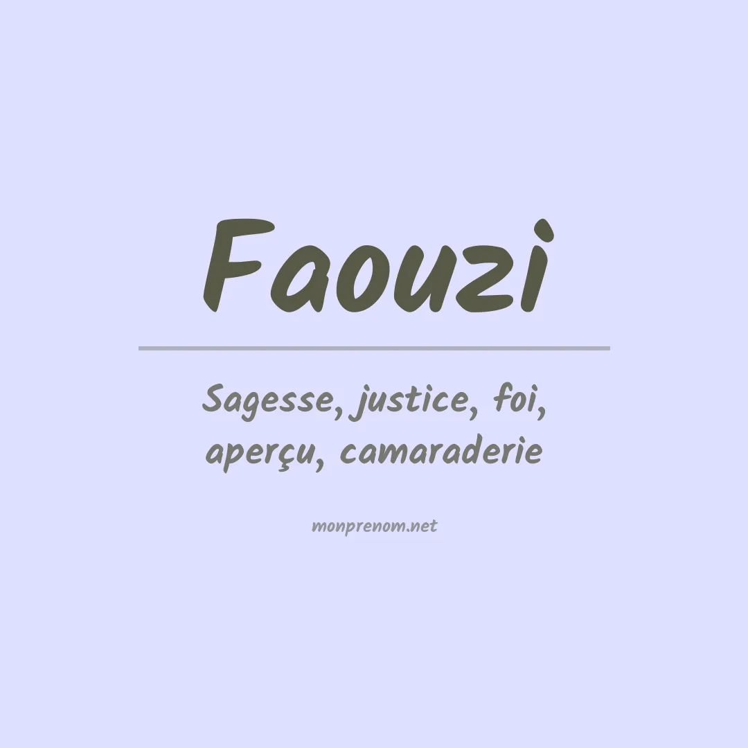 Prénom Faouzi