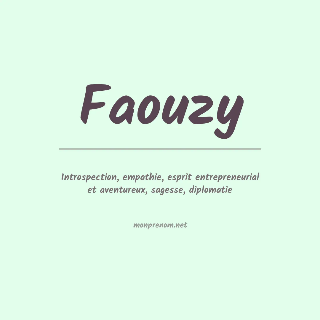 Prénom Faouzy