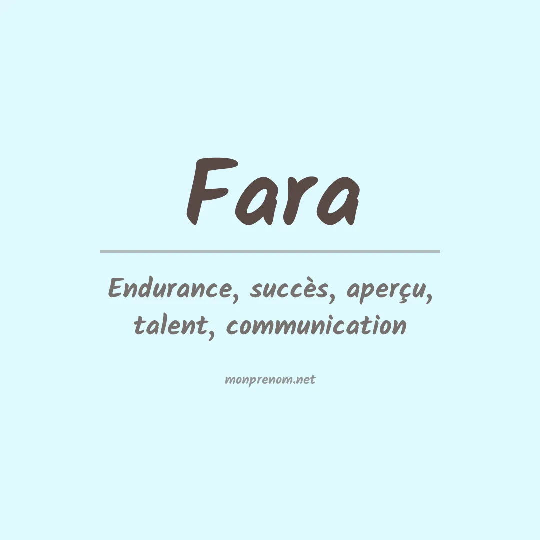 Prénom Fara