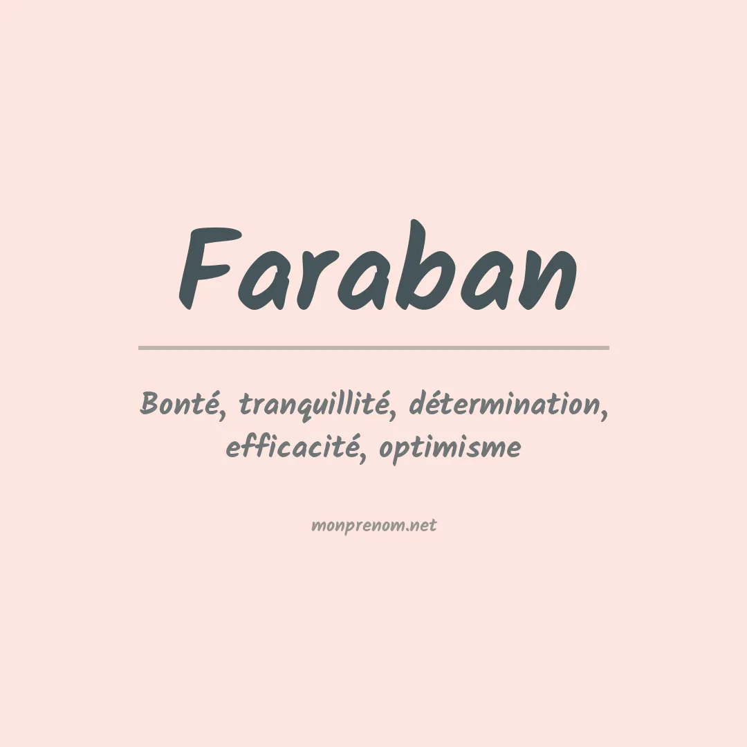 Signification du prénom Faraban