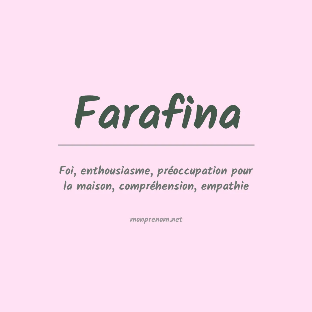 Prénom Farafina
