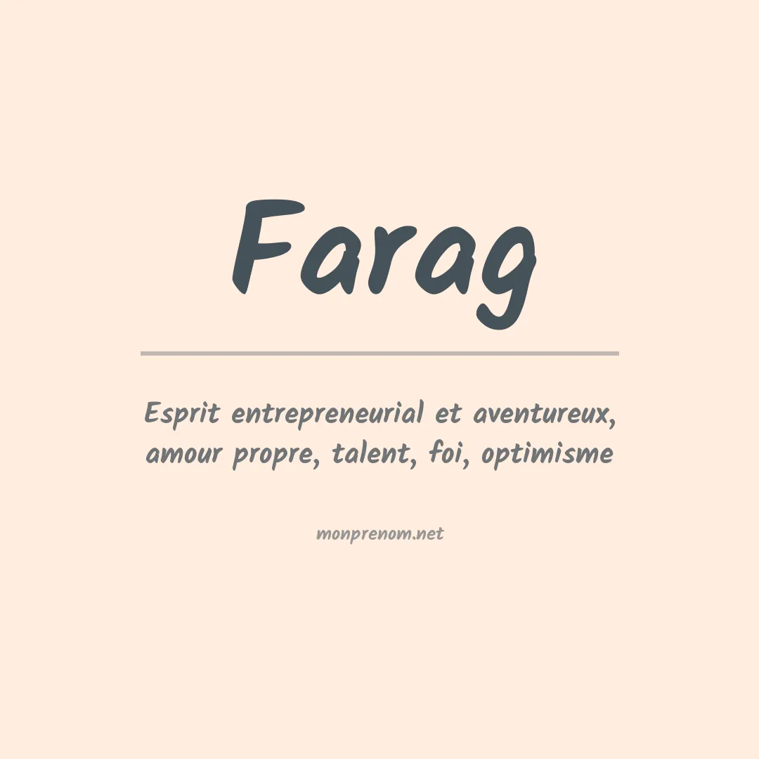 Prénom Farag