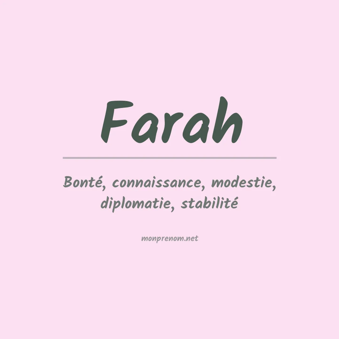 Prénom Farah