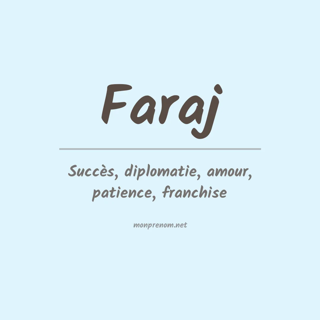 Prénom Faraj