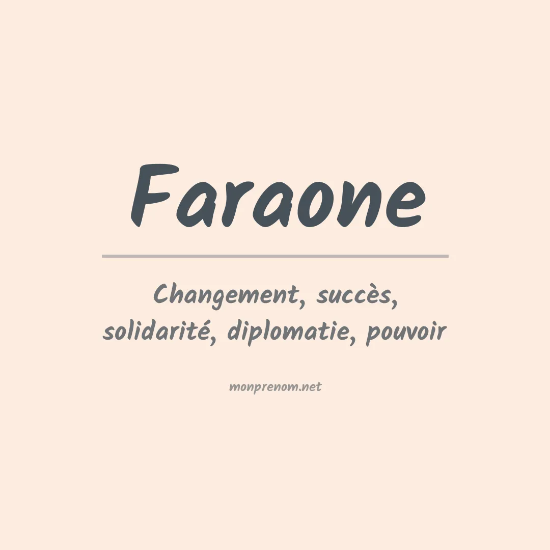 Prénom Faraone
