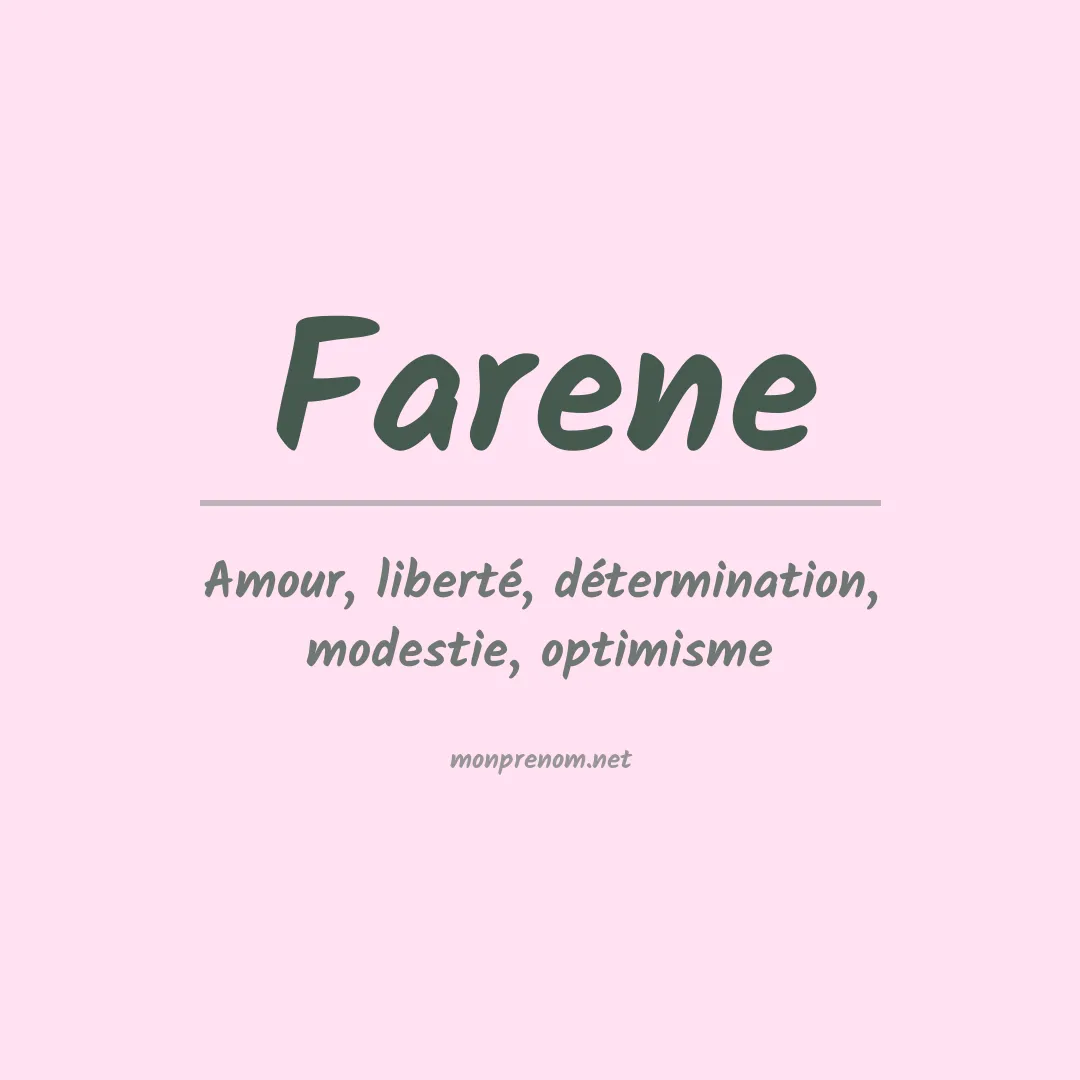 Signification du prénom Farene
