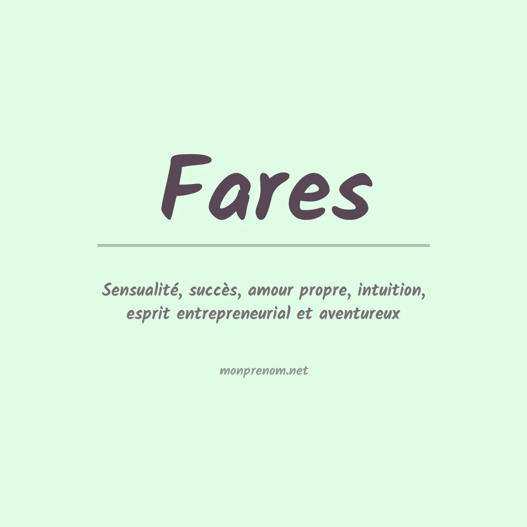 Prénom Fares