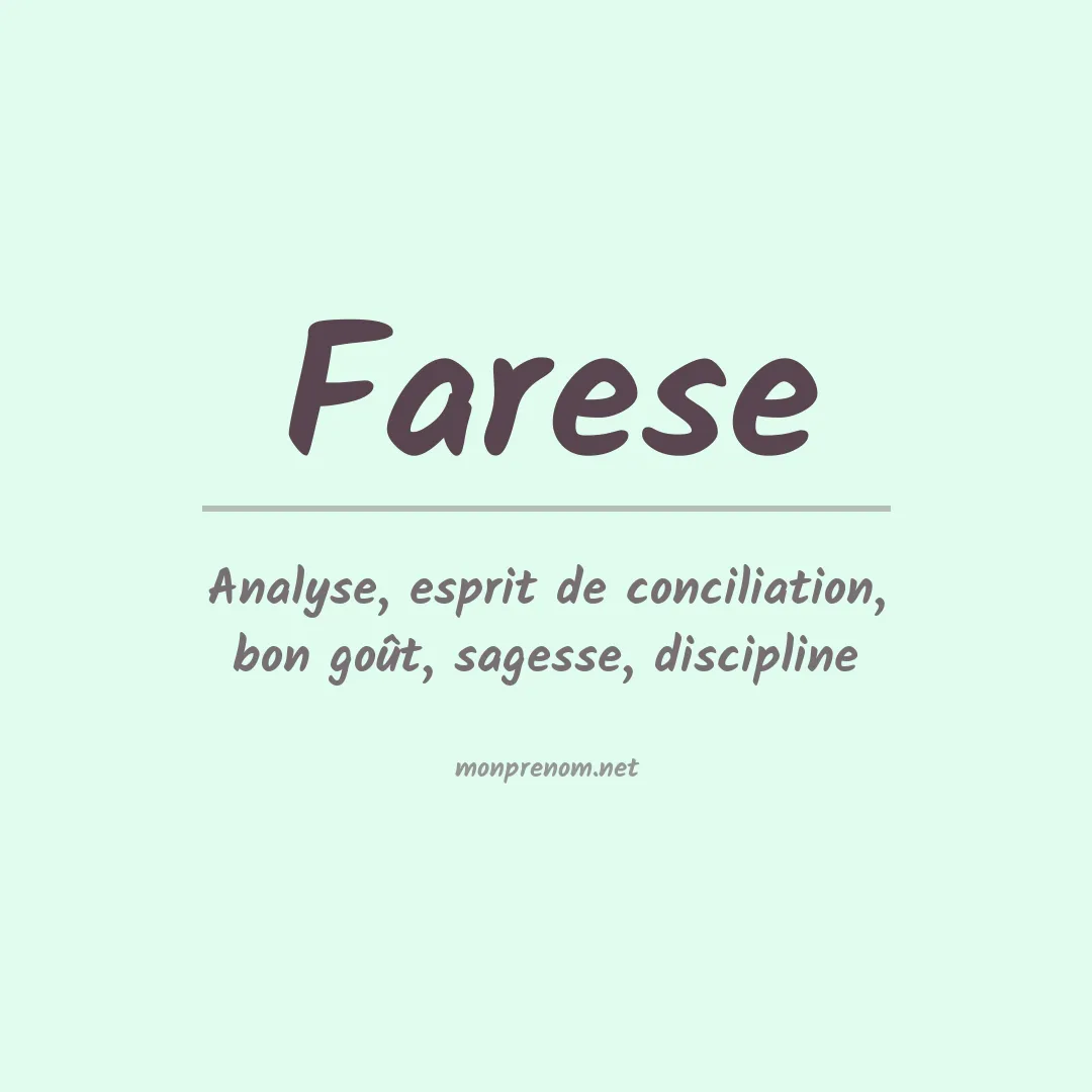 Prénom Farese