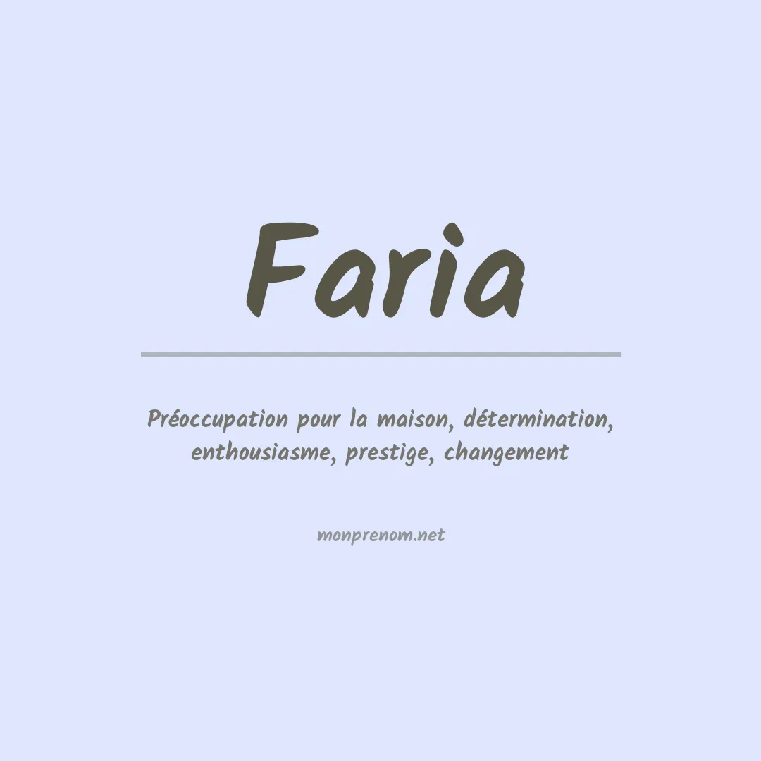 Prénom Faria