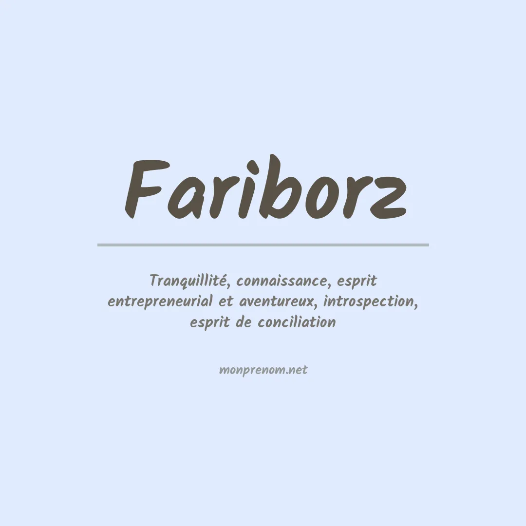 Signification du prénom Fariborz