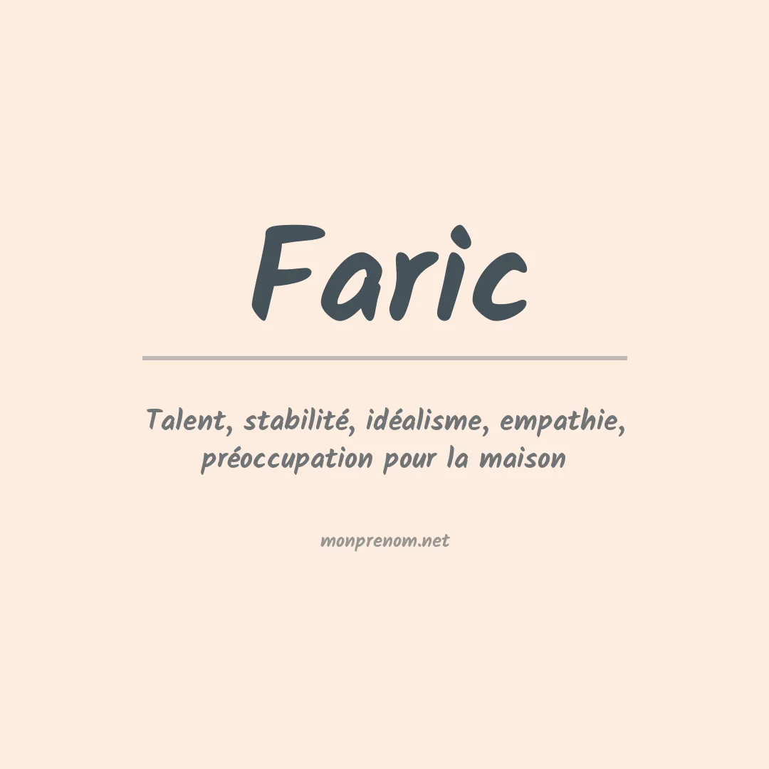Signification du prénom Faric