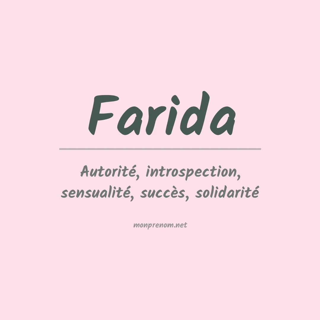 Prénom Farida