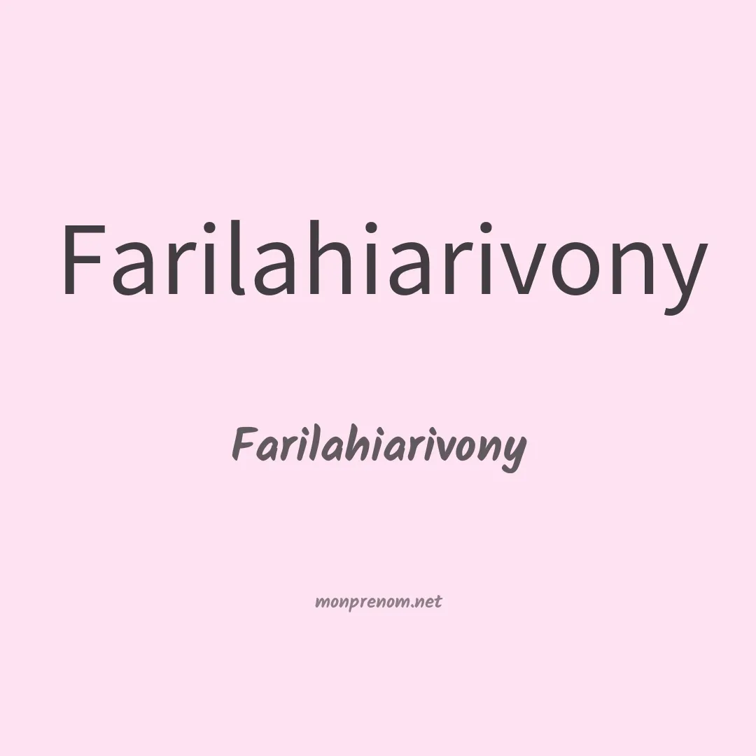 Farilahiarivony en chinois