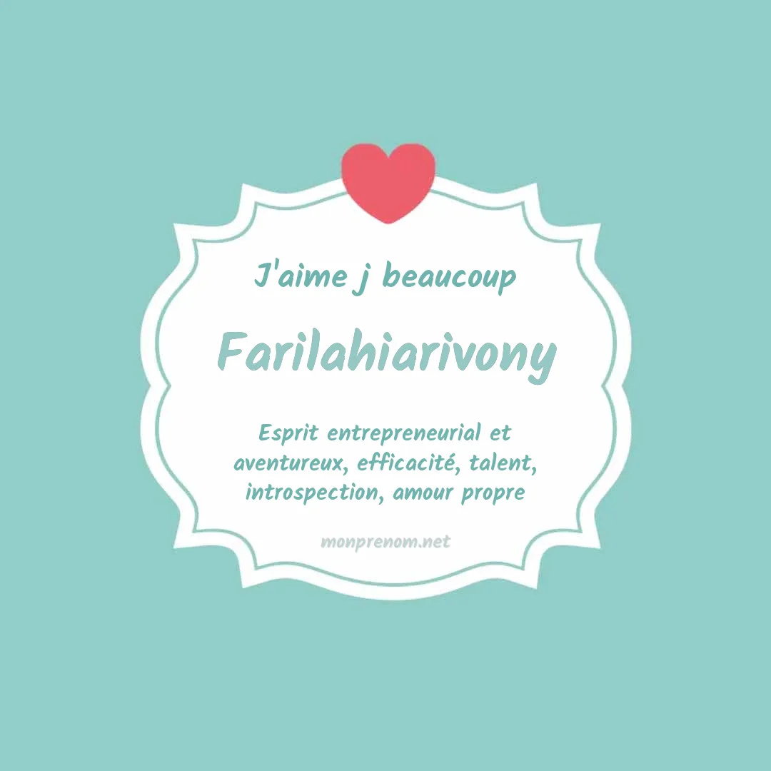 J'aime beaucoup Farilahiarivony