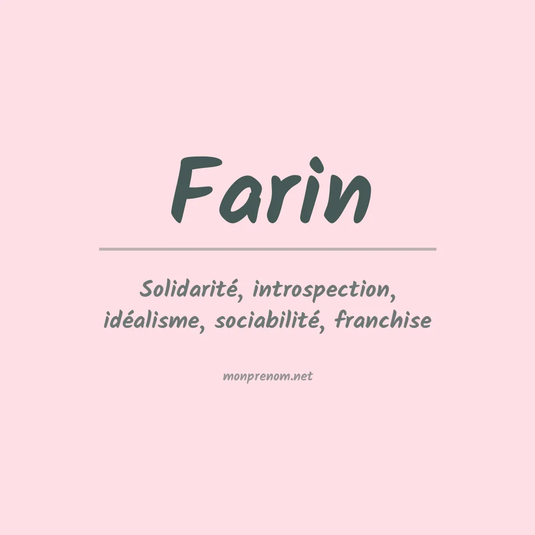 Prénom Farin