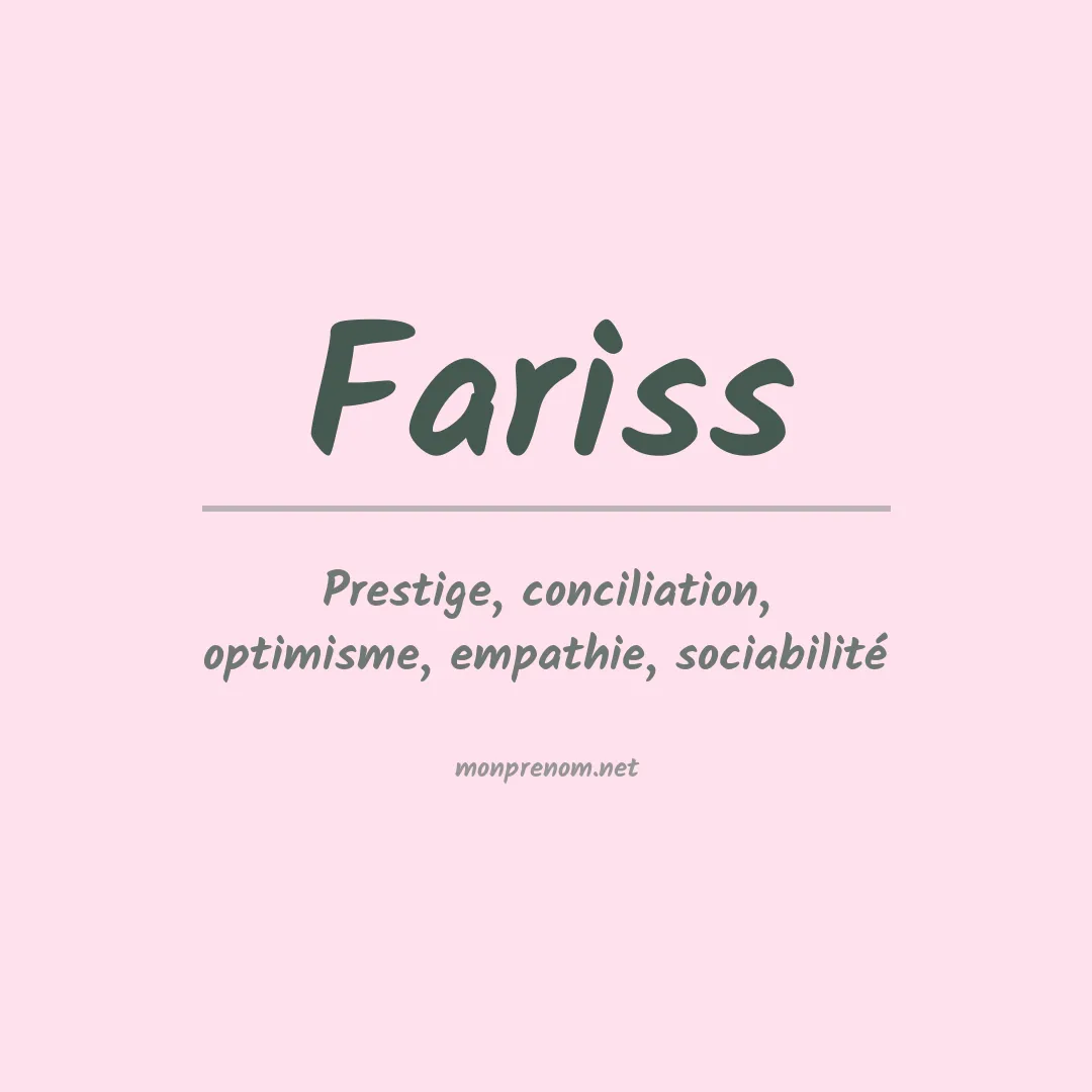 Prénom Fariss
