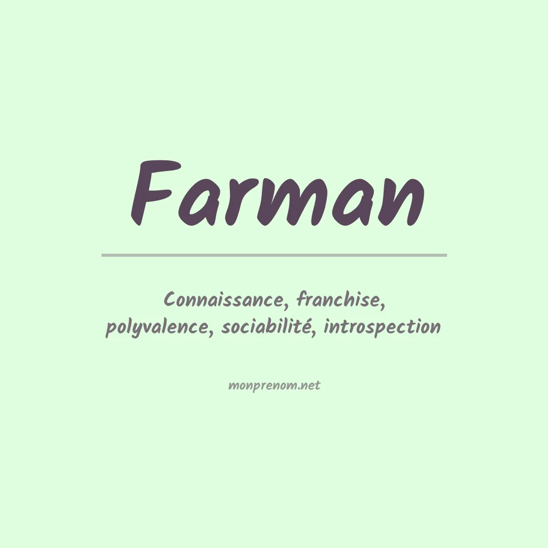 Prénom Farman